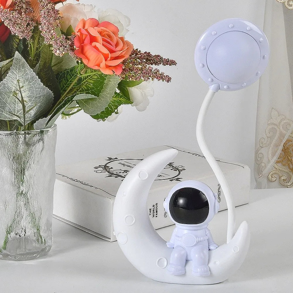 Allist Luna-Astro Ambient Light | Creative Astronaut Desk Ornament & UFO Task Lamp