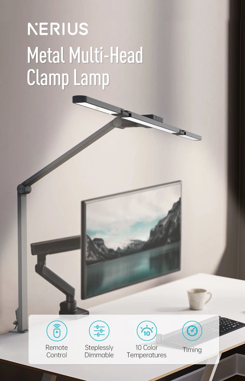Allist Horizon Ultra 24W Professional Desk Lamp | Wide-Angle Multi-Monitor Illumination & Desktop Remote