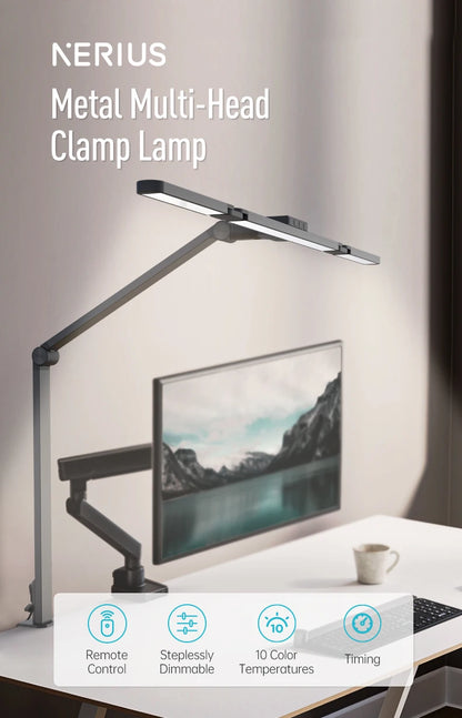 Allist Horizon Ultra 24W Professional Desk Lamp | Wide-Angle Multi-Monitor Illumination & Desktop Remote