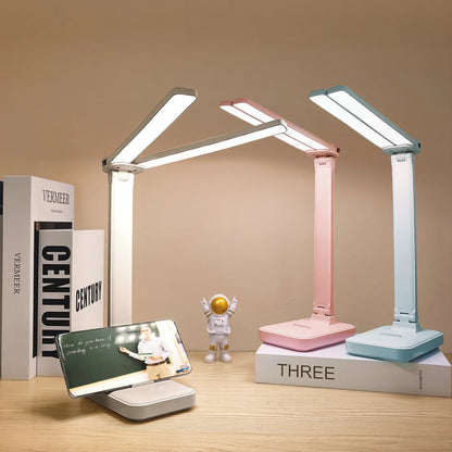 Allist Aero Dual-Wing Desk Lamp | Foldable Wide-Angle LED with Adaptive Eye-Care