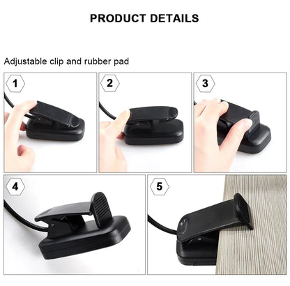 Allist Pivot 5-LED Clip-On Task Light | Ultra-Portable Flexible Reading & Focus Lamp