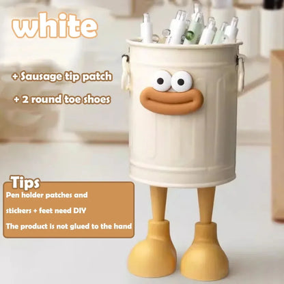 Allist Kärlek Metal Desk Organizer | DIY Character Pen Bucket & Industrial Tool Vault