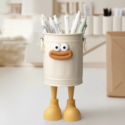 Allist Kärlek Metal Desk Organizer | DIY Character Pen Bucket & Industrial Tool Vault