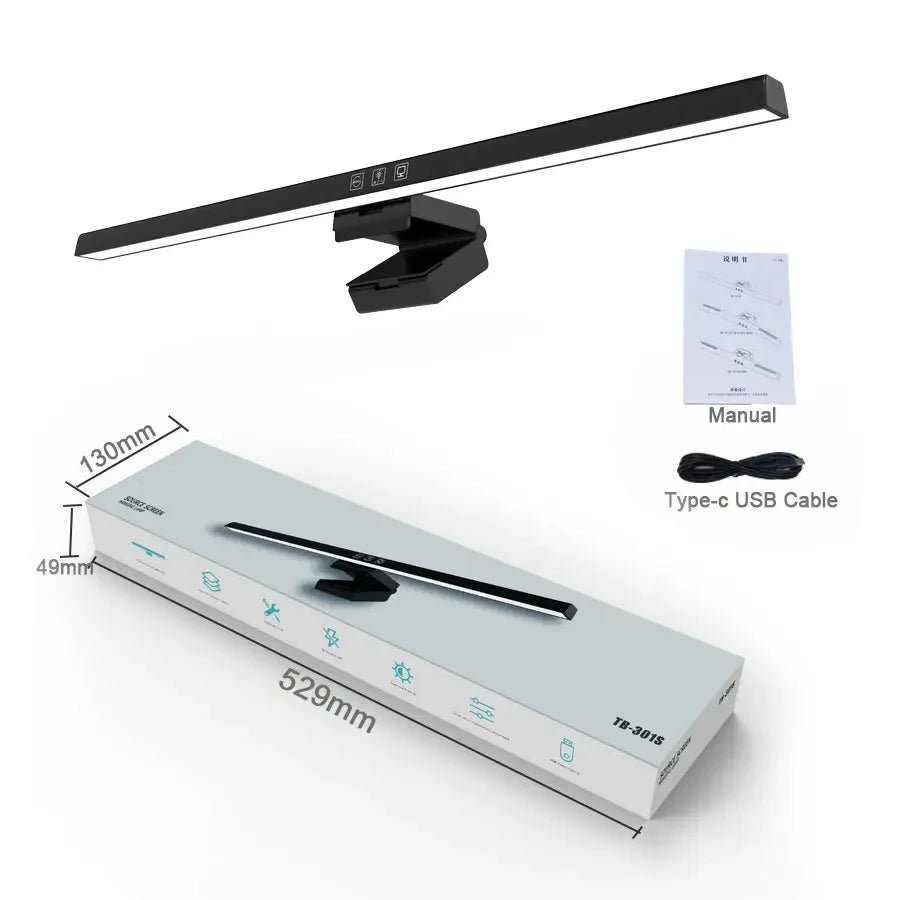 Allist™ Horizon 50 Monitor Light Bar | Asymmetrical Eye-Care Desk Lamp & Screen Glow