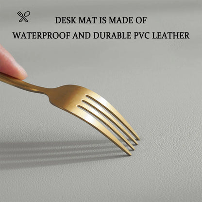 Allist Aero Leather Desk Pad | Waterproof Vegan Leather Desktop Protector & High-Precision Mouse Mat