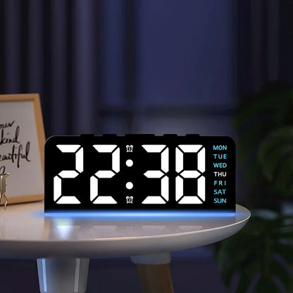 Allist Aura 7” LED Digital Command Clock | Dual Alarm, Temperature & Ambient Under-Glow