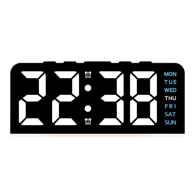 Allist Aura 7” LED Digital Command Clock | Dual Alarm, Temperature & Ambient Under-Glow