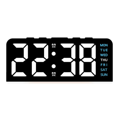 Allist Aura 7” LED Digital Command Clock | Dual Alarm, Temperature & Ambient Under-Glow