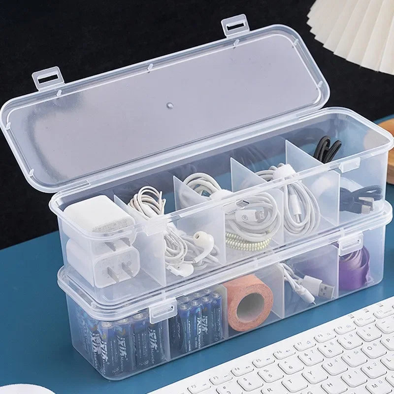 Allist ClearGrid Tech & Cable Vault | Modular Transparent Organizer & Dustproof Storage