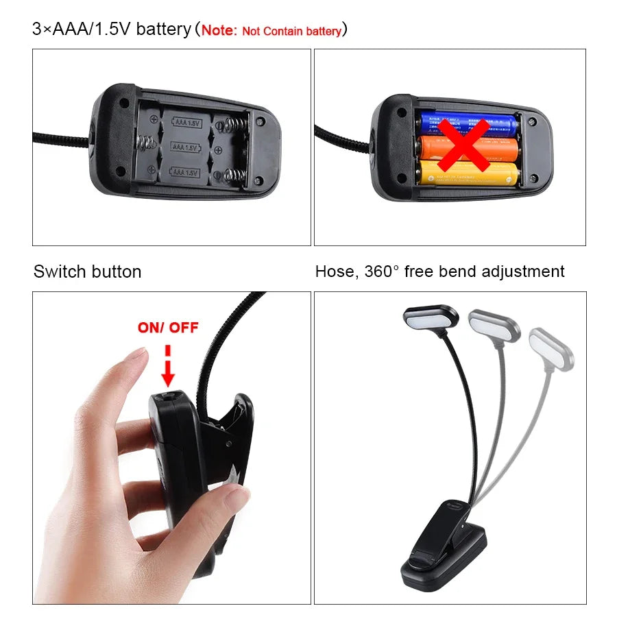 Allist Pivot 5-LED Clip-On Task Light | Ultra-Portable Flexible Reading & Focus Lamp
