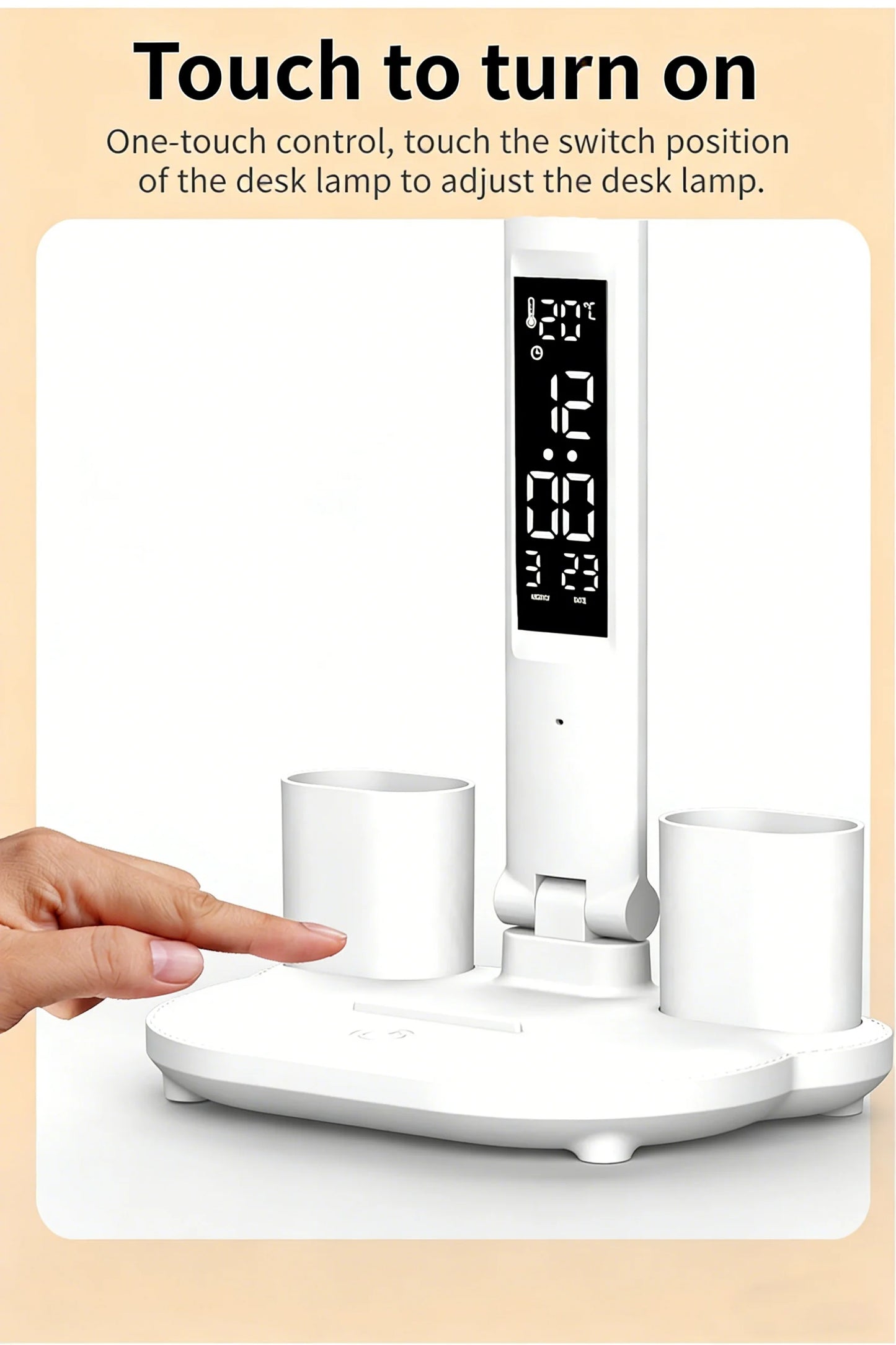 Allist™ Zenith Dual-Wing Workstation Lamp | Smart LED Display, Organizer & Phone Dock