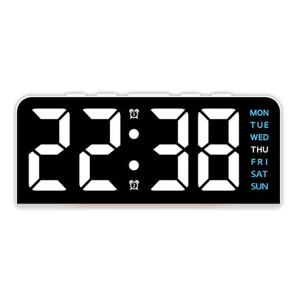 Allist Aura 7” LED Digital Command Clock | Dual Alarm, Temperature & Ambient Under-Glow