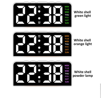 Allist Aura 7” LED Digital Command Clock | Dual Alarm, Temperature & Ambient Under-Glow