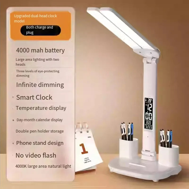 Allist™ Zenith Dual-Wing Workstation Lamp | Smart LED Display, Organizer & Phone Dock