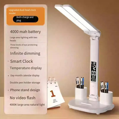Allist™ Zenith Dual-Wing Workstation Lamp | Smart LED Display, Organizer & Phone Dock