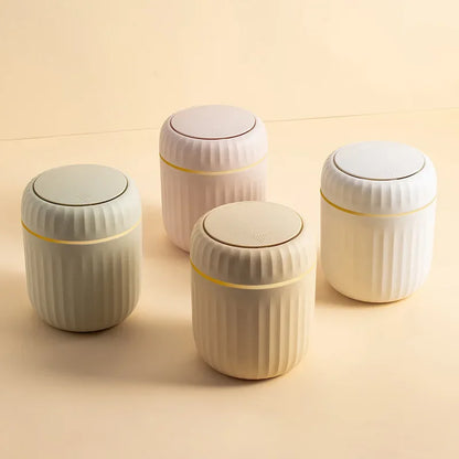 Allist Aero Desktop Waste Vault | Minimalist Press-Top Bin with Hidden Bag Design