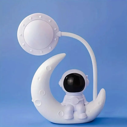 Allist Luna-Astro Ambient Light | Creative Astronaut Desk Ornament & UFO Task Lamp