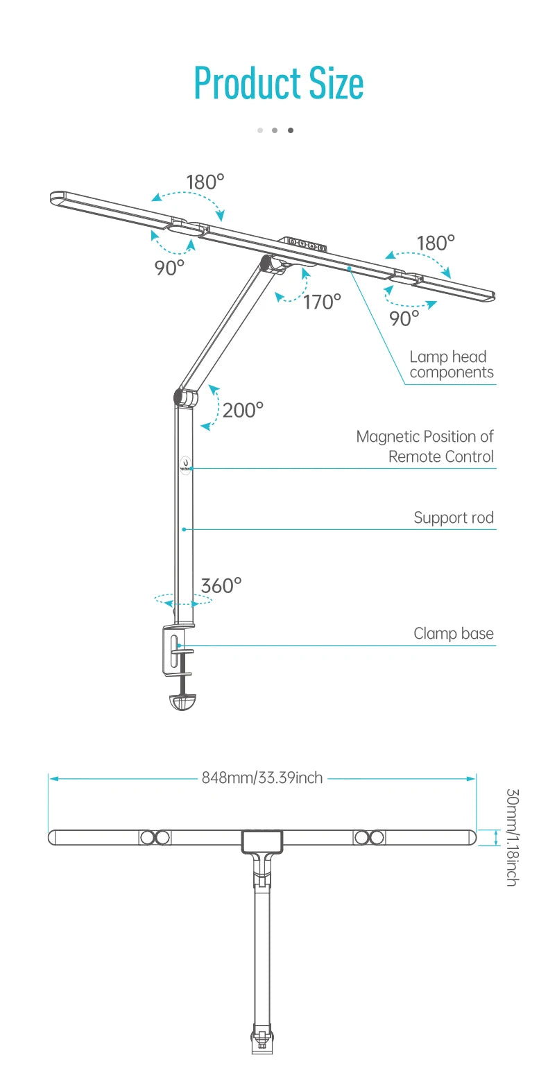 Allist Horizon Ultra 24W Professional Desk Lamp | Wide-Angle Multi-Monitor Illumination & Desktop Remote
