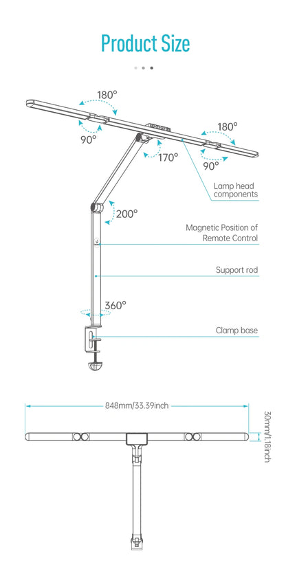 Allist Horizon Ultra 24W Professional Desk Lamp | Wide-Angle Multi-Monitor Illumination & Desktop Remote