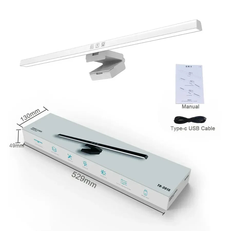 Allist™ Horizon 50 Monitor Light Bar | Asymmetrical Eye-Care Desk Lamp & Screen Glow