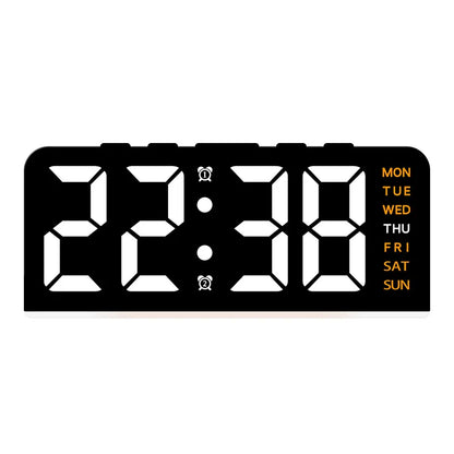 Allist Aura 7” LED Digital Command Clock | Dual Alarm, Temperature & Ambient Under-Glow