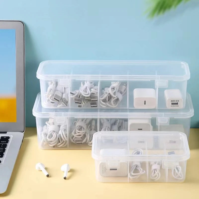 Allist ClearGrid Tech & Cable Vault | Modular Transparent Organizer & Dustproof Storage