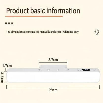 Allist™ Aura Magnetic Task Light | Smart LED Bar with Power Display & Remote Control