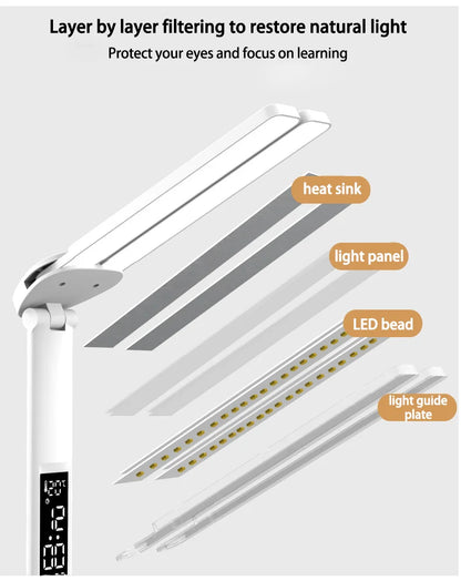 Allist™ Zenith Dual-Wing Workstation Lamp | Smart LED Display, Organizer & Phone Dock