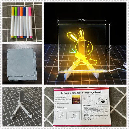 Allist™ GlowBoard Pro | Luminous Acrylic Weekly Planner & Desktop Memo Board