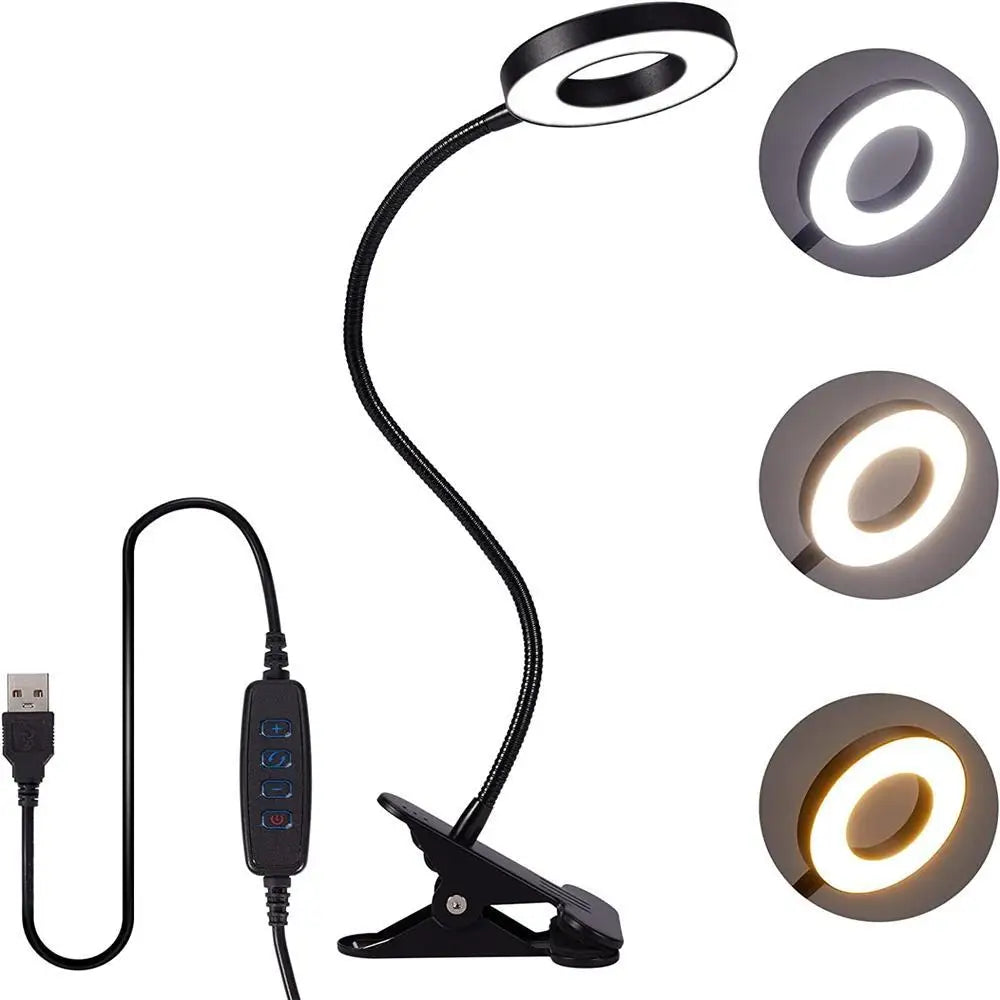 Allist Halo Flex-Mount Task Light | 360° Gooseneck Clip Lamp with Adaptive Dimming