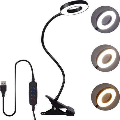 Allist Halo Flex-Mount Task Light | 360° Gooseneck Clip Lamp with Adaptive Dimming