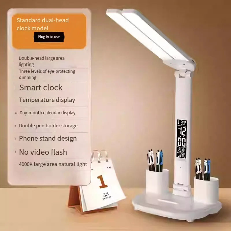 Allist™ Zenith Dual-Wing Workstation Lamp | Smart LED Display, Organizer & Phone Dock
