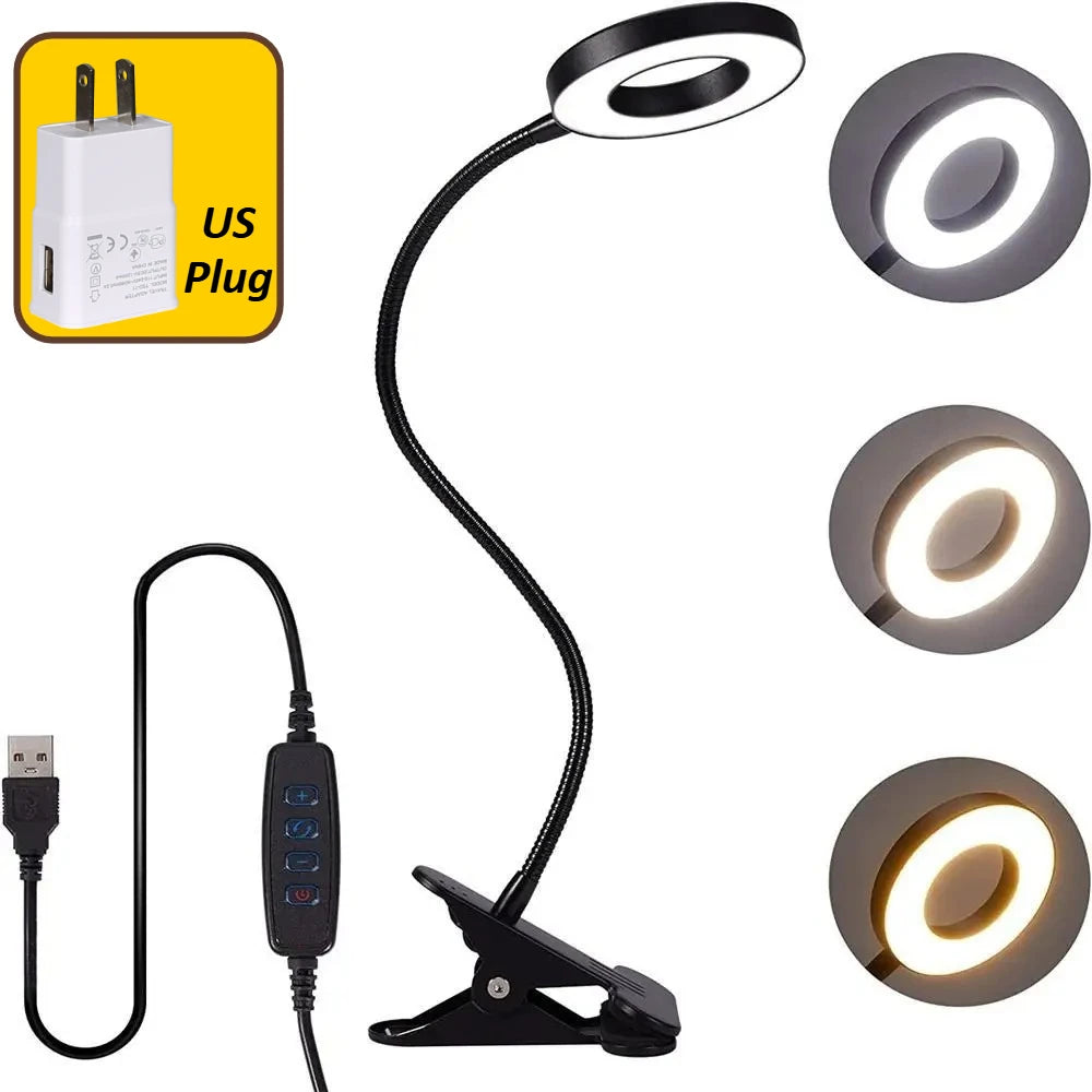 Allist Halo Flex-Mount Task Light | 360° Gooseneck Clip Lamp with Adaptive Dimming