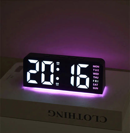Allist Aura 7” LED Digital Command Clock | Dual Alarm, Temperature & Ambient Under-Glow