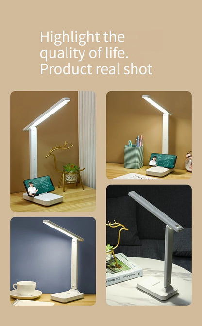 Foldable Table Lamp Led Desk Lamp 3 Type Stepless Dimmable Touch Bedside Reading Eye Protection Night Light USB Chargeable
