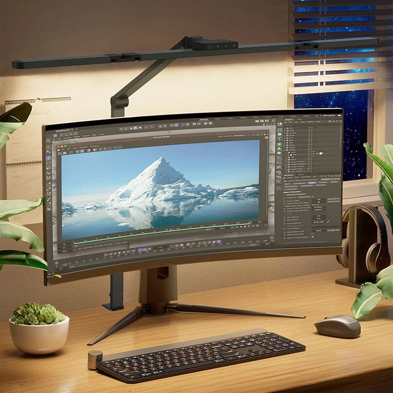 Allist Horizon Ultra 24W Professional Desk Lamp | Wide-Angle Multi-Monitor Illumination & Desktop Remote