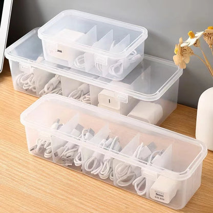Allist ClearGrid Tech & Cable Vault | Modular Transparent Organizer & Dustproof Storage