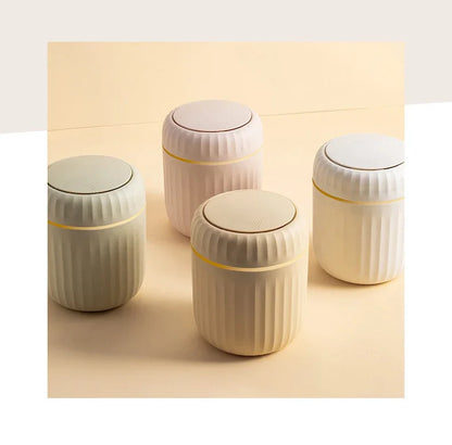 Allist Aero Desktop Waste Vault | Minimalist Press-Top Bin with Hidden Bag Design