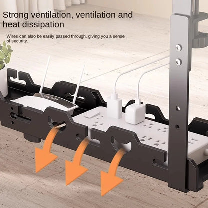 Allist Aero Telescopic Under-Desk Cable Manager | No-Drill Carbon Steel Power Hub