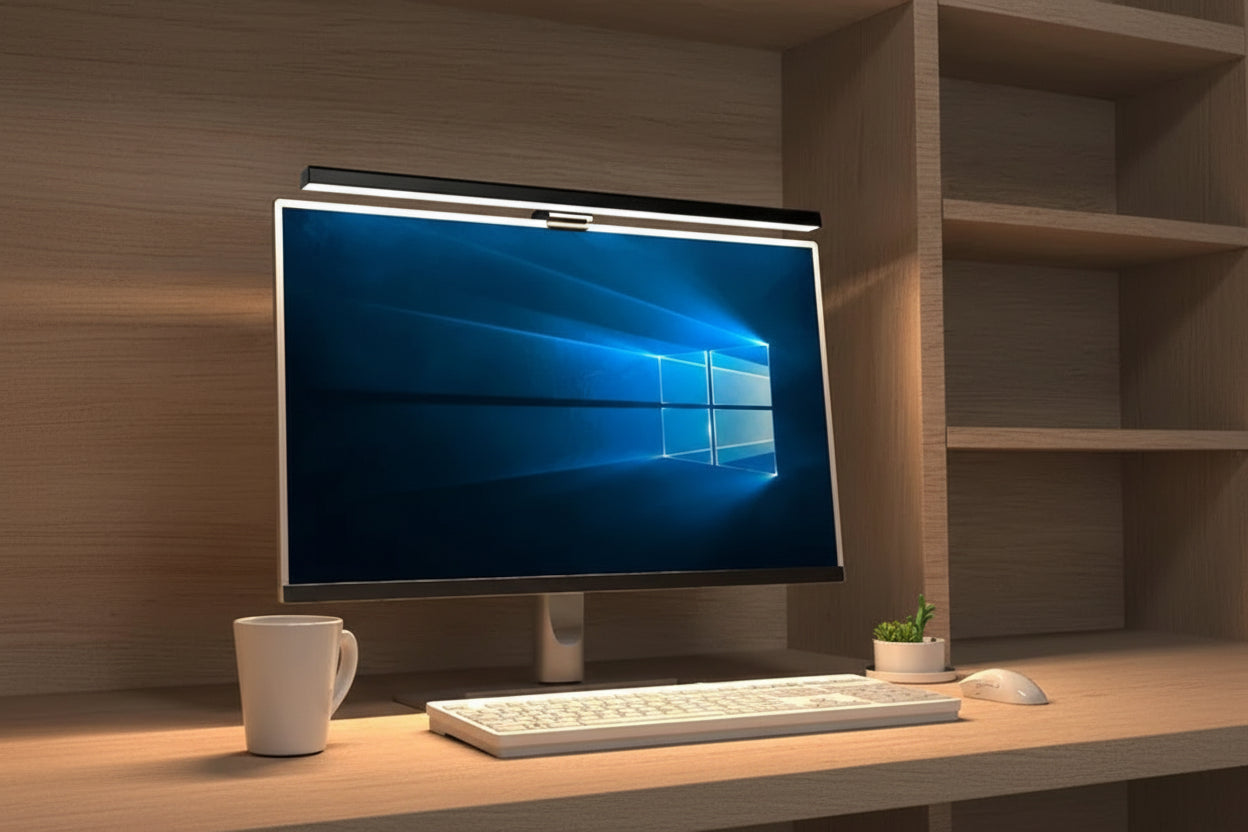 Allist™ Horizon 50 Monitor Light Bar | Asymmetrical Eye-Care Desk Lamp & Screen Glow