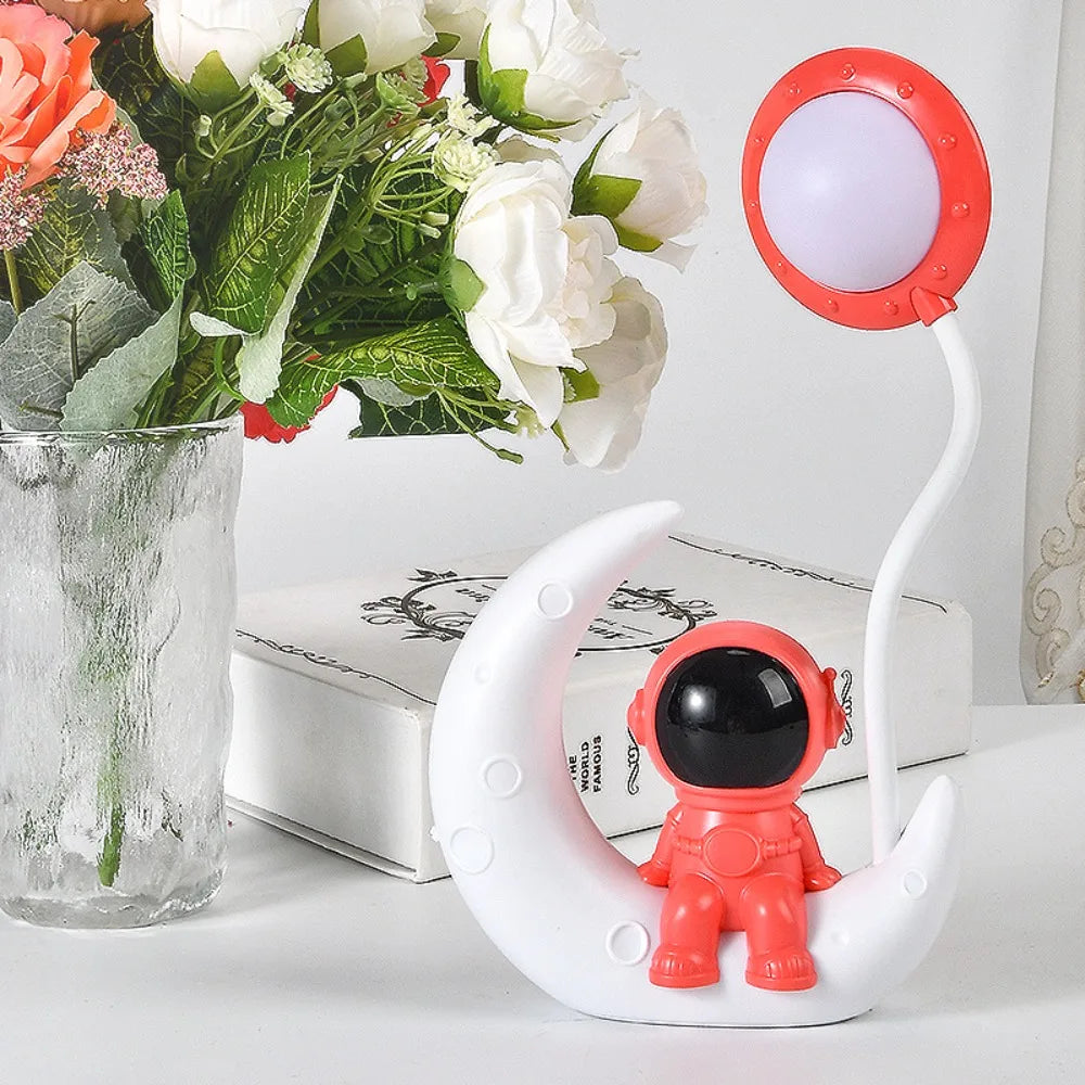 Allist Luna-Astro Ambient Light | Creative Astronaut Desk Ornament & UFO Task Lamp