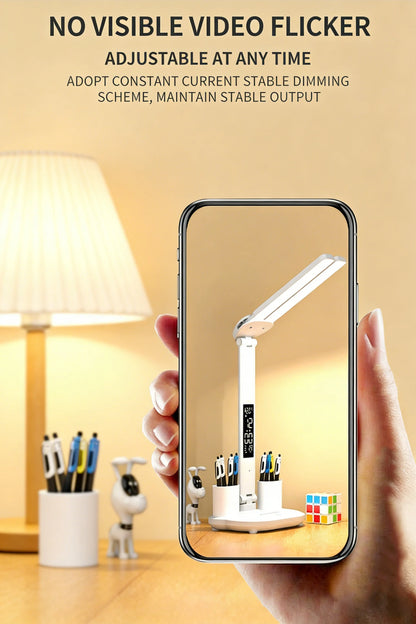 Allist™ Zenith Dual-Wing Workstation Lamp | Smart LED Display, Organizer & Phone Dock