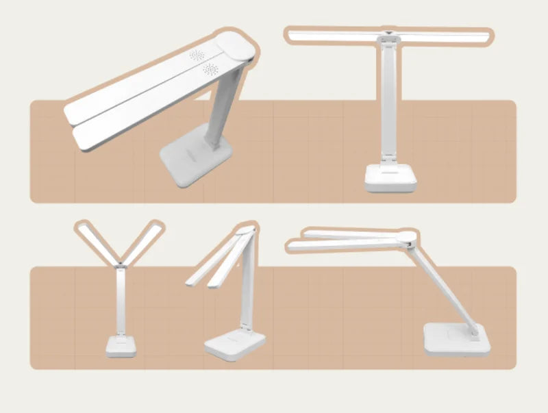 Allist Aero Dual-Wing Desk Lamp | Foldable Wide-Angle LED with Adaptive Eye-Care