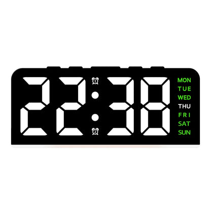 Allist Aura 7” LED Digital Command Clock | Dual Alarm, Temperature & Ambient Under-Glow