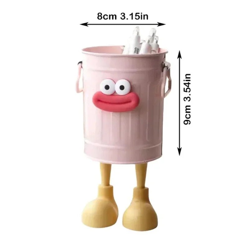 Allist Kärlek Metal Desk Organizer | DIY Character Pen Bucket & Industrial Tool Vault
