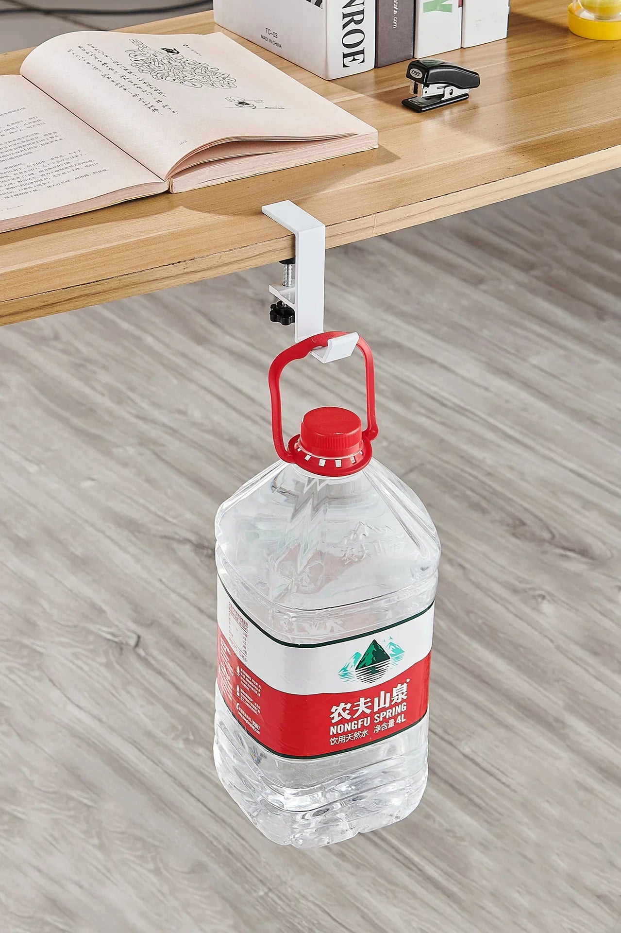Allist™ Aero Under-Desk Aluminum Clamp Hook | Minimalist No-Drill Storage Mount