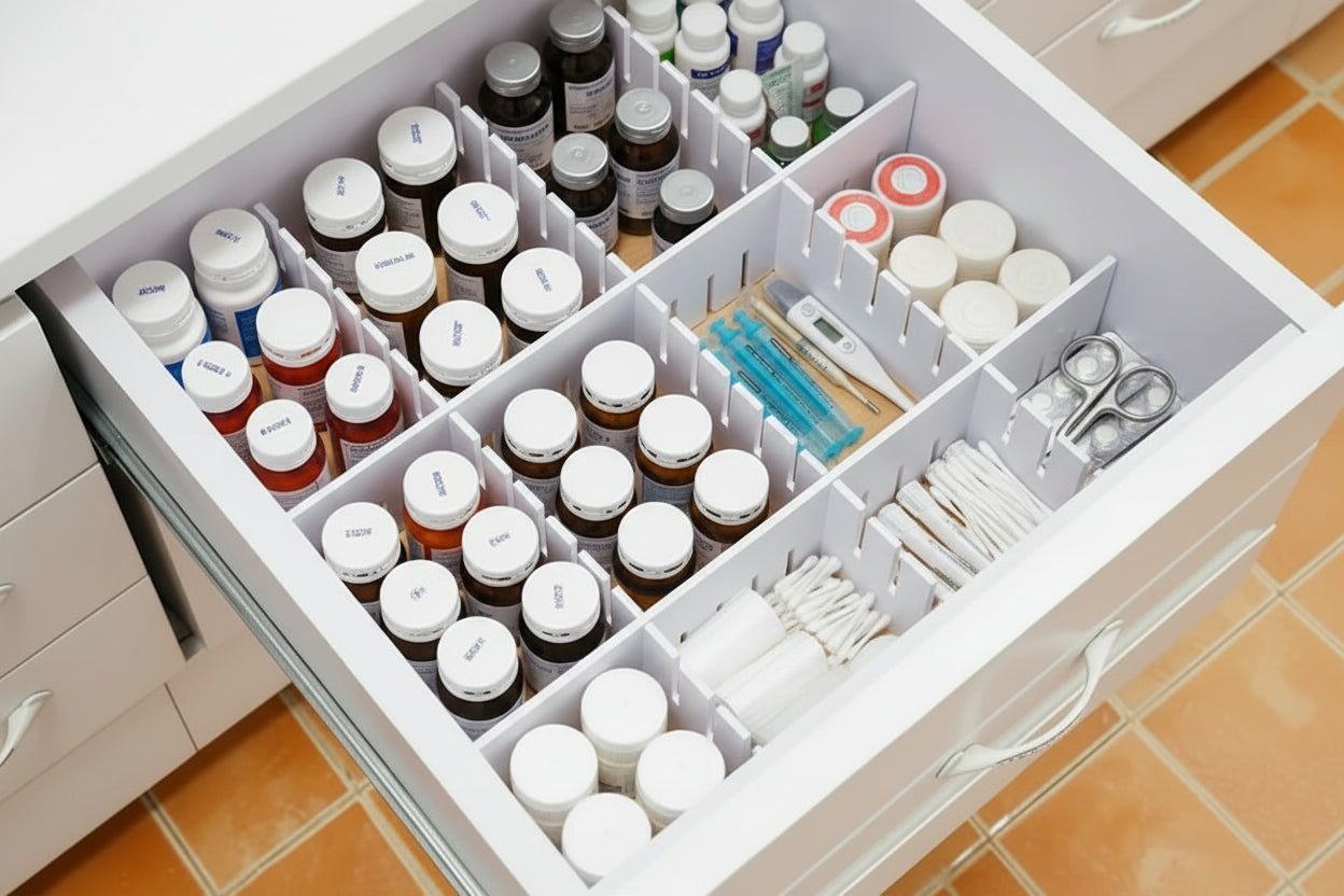 Allist™ Grid Modular Divider System | Adjustable Cut-to-Fit Drawer & Desk Organizer