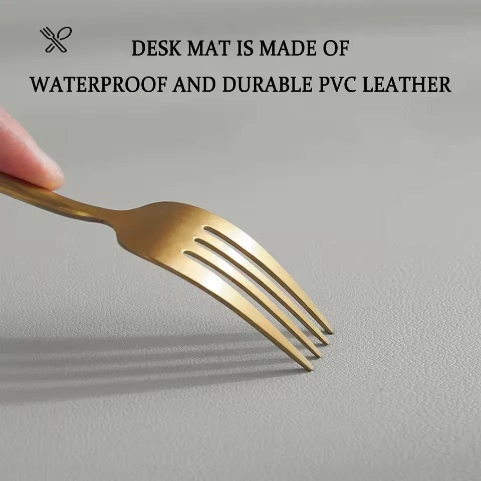 Allist Aero Leather Desk Pad | Waterproof Vegan Leather Desktop Protector & High-Precision Mouse Mat