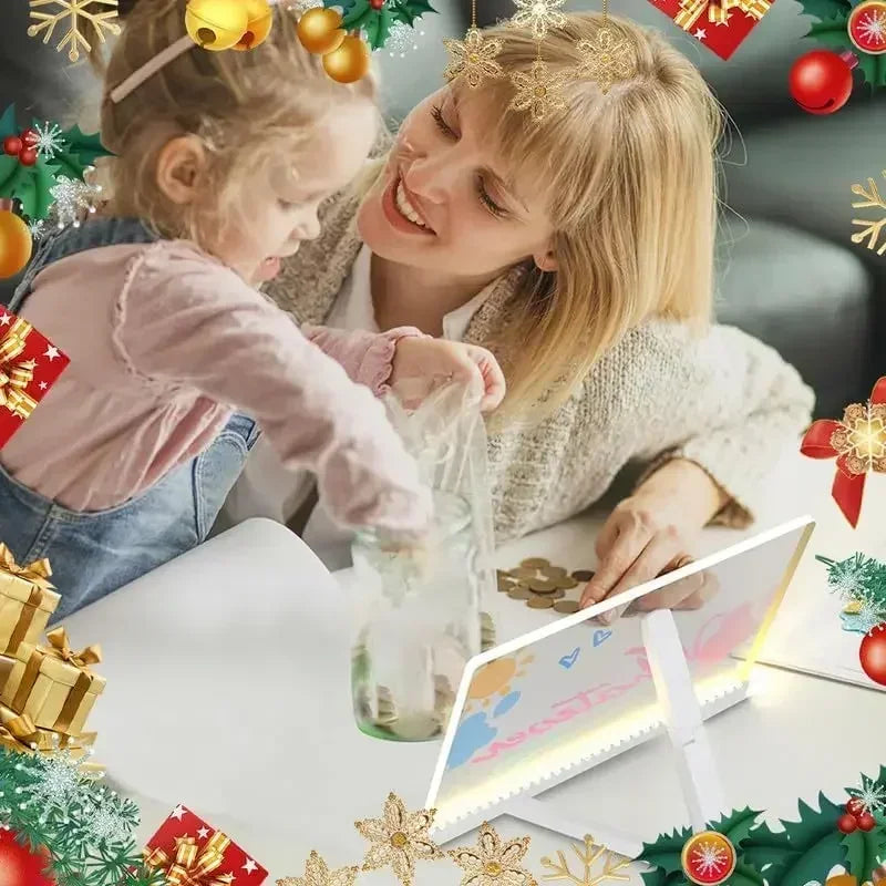 Allist™ GlowBoard Pro | Luminous Acrylic Weekly Planner & Desktop Memo Board