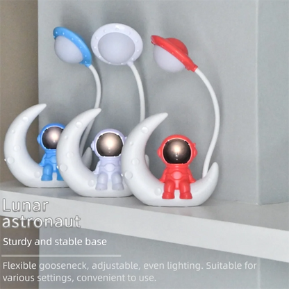 Allist Luna-Astro Ambient Light | Creative Astronaut Desk Ornament & UFO Task Lamp